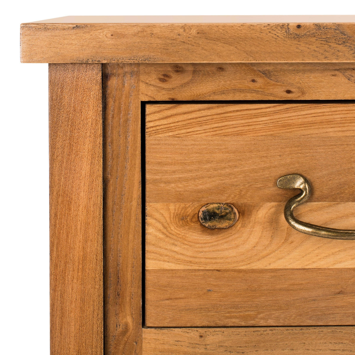 Oak Console with Storage Drawers W936