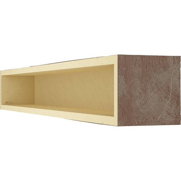 Hand Hewn Faux Wood Fireplace Mantel, Aged Pecan V985