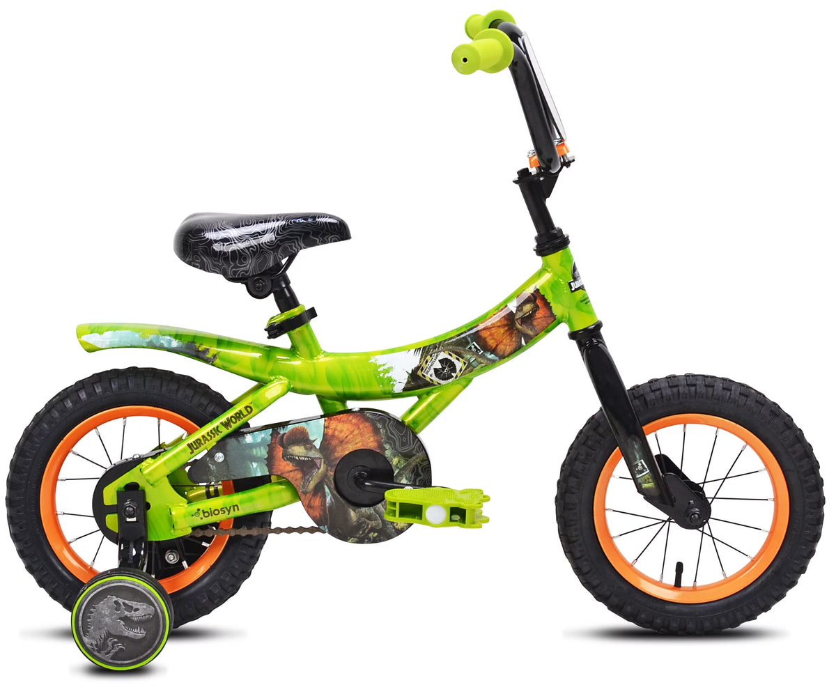 Green and Orange 12-inch Boy's Bicycle with Training Wheel Z587