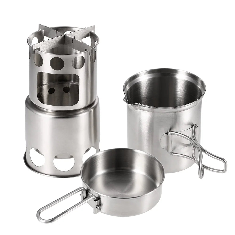 Wood Burning Stove and Cooking Pot Set E281780