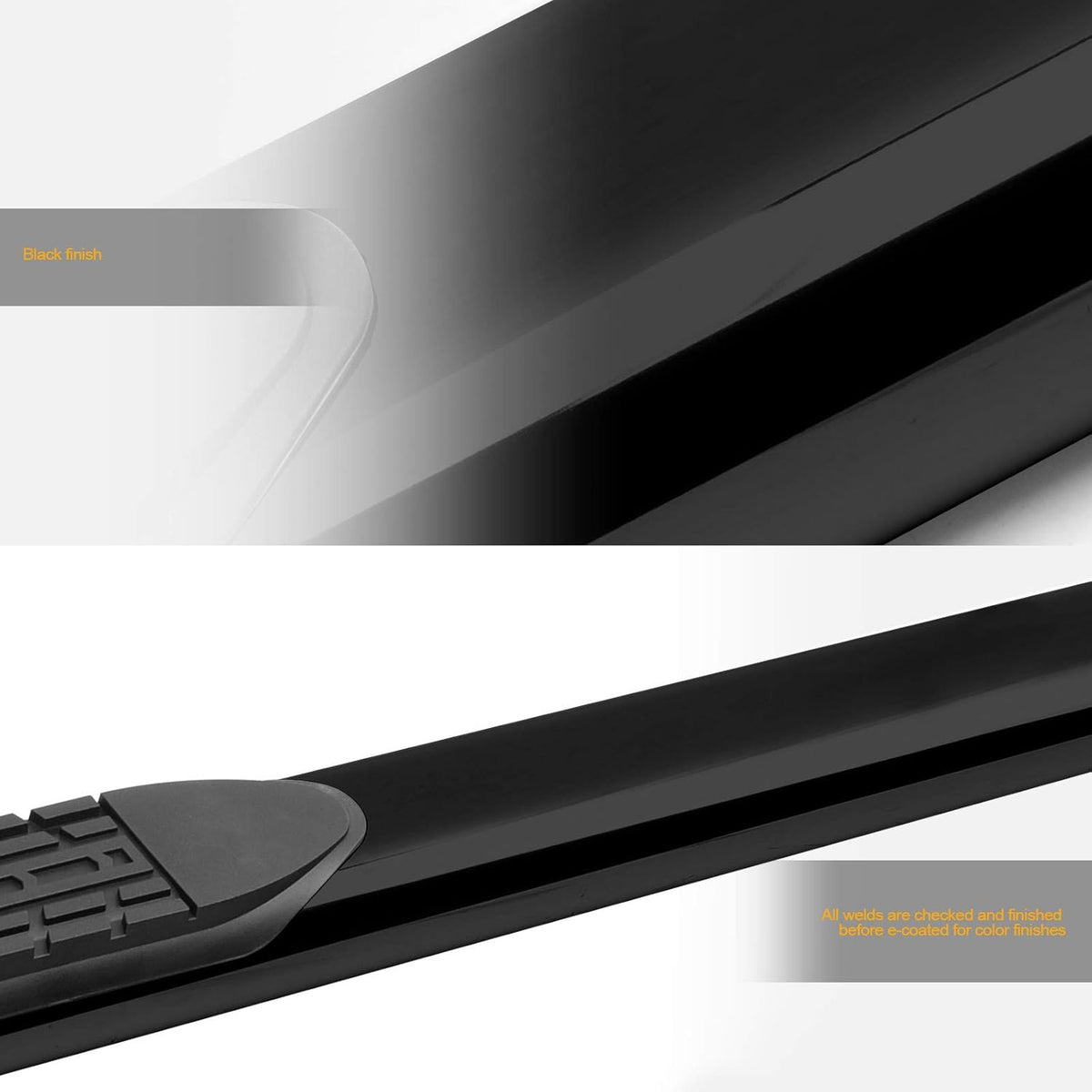 4" Oval Side Step Nerf Bars Black Z2580