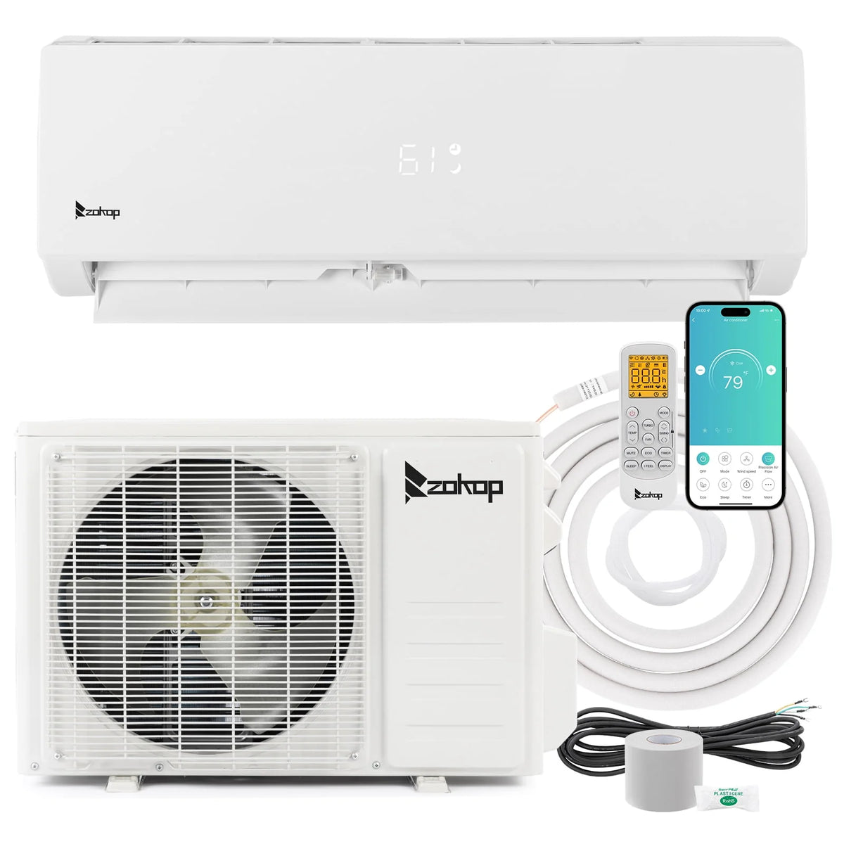 9000 BTU 19 Seer Mini Split Air Conditioner & Heater X2762