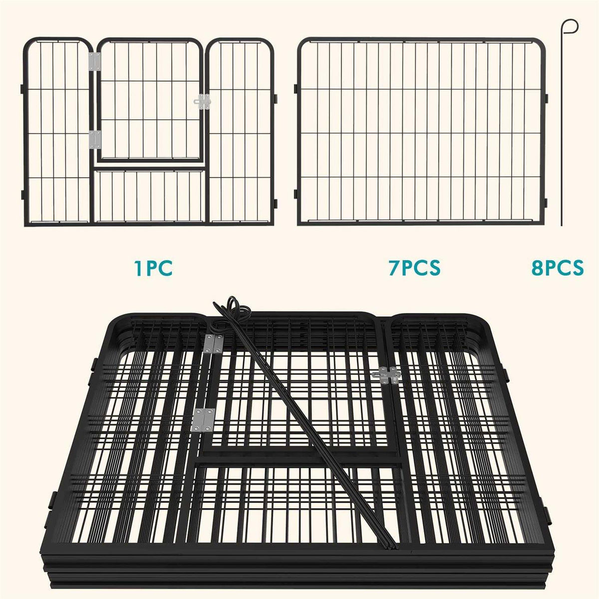 Heavy Duty Metal Dog Playpen 32 Width K94445