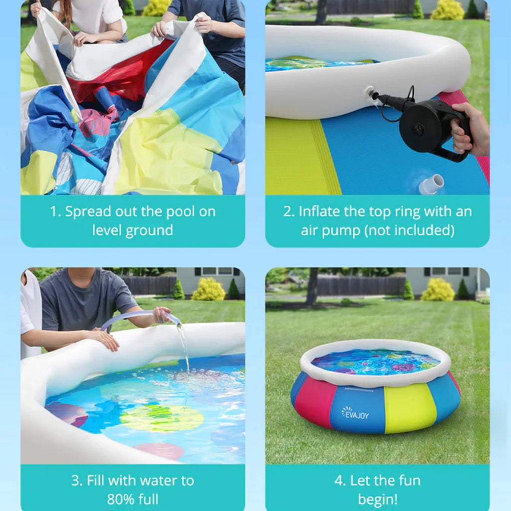 10ft x 30in Inflatable Swimming Pool L891042