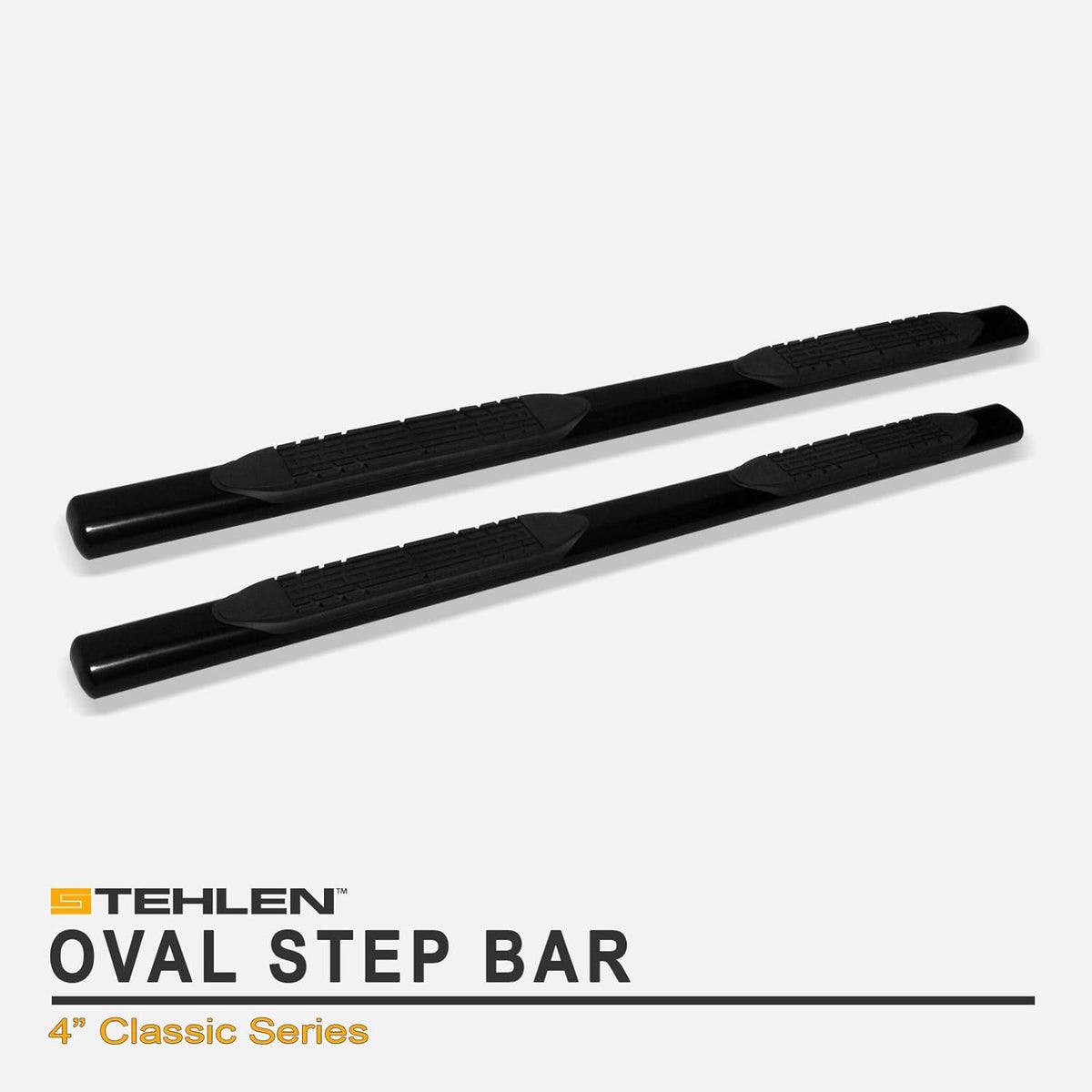 4" Oval Side Step Nerf Bars Black Z2580
