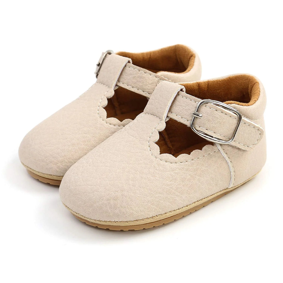 Beige Baby Girl Mary Jane Flats Dress Shoes F539270