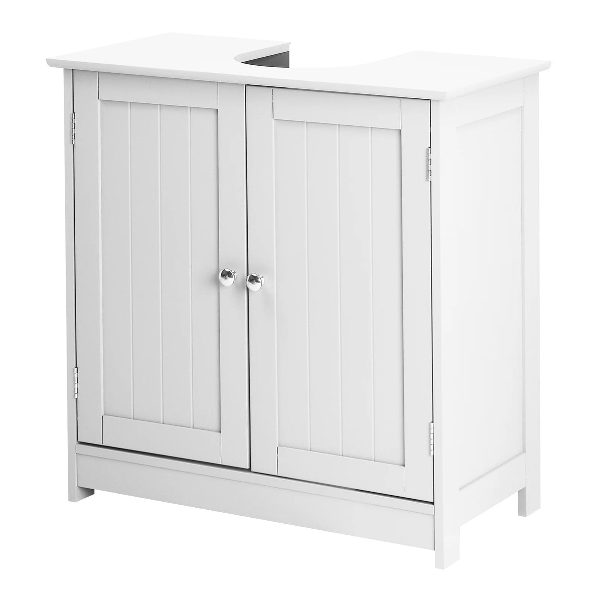 White Free Standing Bathroom Cabinet with 2 Doors V549825