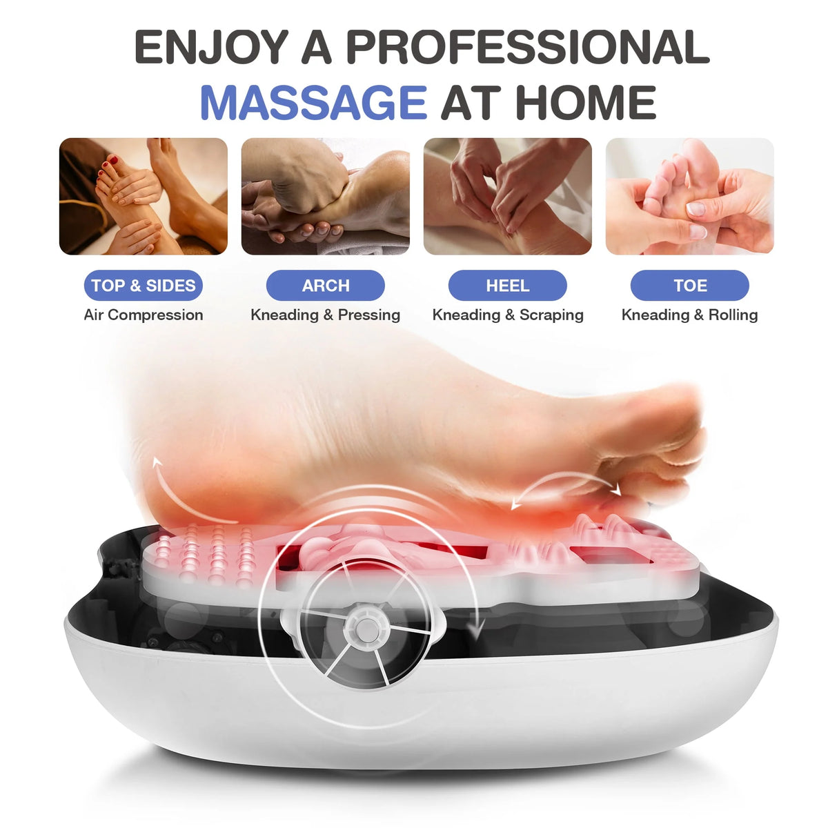 Shiatsu Foot Massager with Heat & Air Compression V899722
