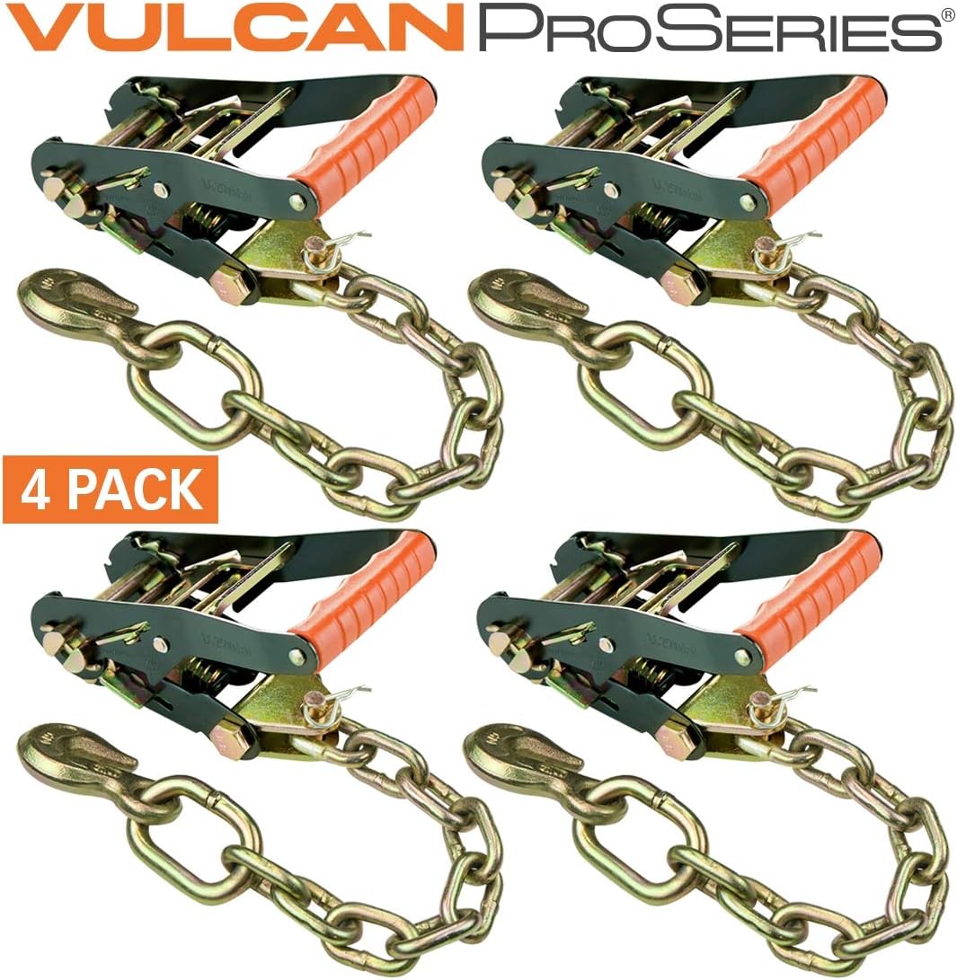 4 Pack Ratchet Buckle Chain Anchor with 3,300 Pound Safe Working Load K364